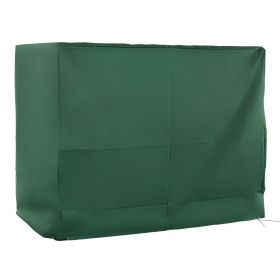 Outsunny 600D Oxford 3-Seater Patio Swing Cover Outdoor Swing Chair Cover Rain Protection Waterproof Anti-UV, Dark Green