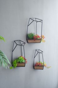 Set of 3 Felix Wall Planter, L:10x10x16.5" M:8.5x8.5x15.5" S:7x7x13.5"