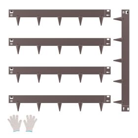 Steel Landscape Edging 5 Packs 39x3in Rust-Resistant Garden Edging Border Brown