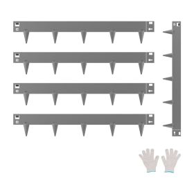 Steel Landscape Edging 5 Packs 39 x 3in Rust-Resistant Edging Border Dark Gray